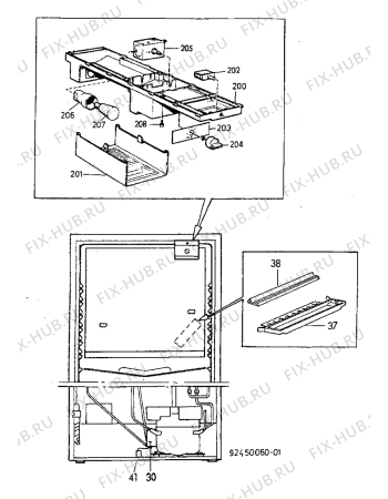 Взрыв-схема холодильника Electrolux ER4100B - Схема узла Refrigerator electrical equipment